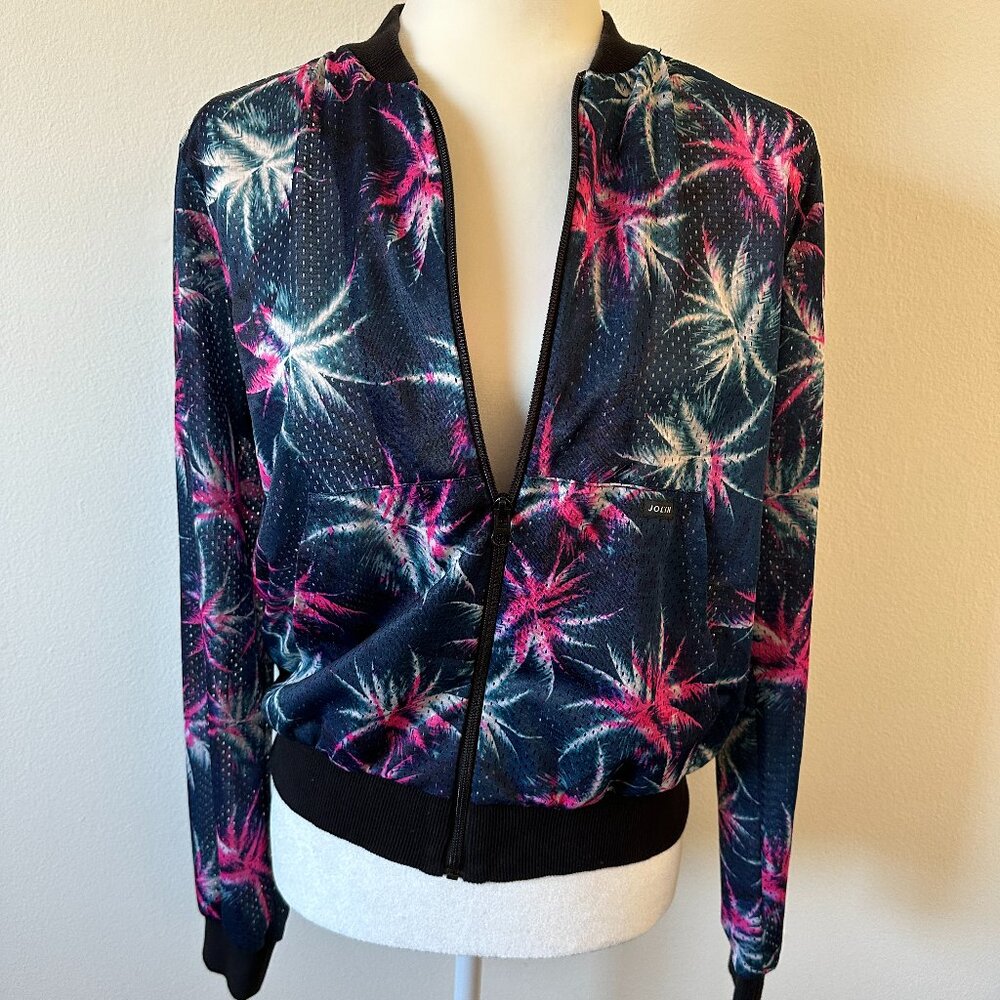 Dryland Sheer Neon tropical bomber style summer jacket